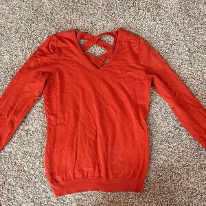 Love Ellie Red Sweater with Crisscross Back